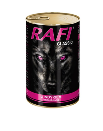 DOLINA NOTECI Rafi Classic Carne de curcan și morcov în sos 1240 g DOLINA NOTECI Rafi Classic Carne de curcan și morcov în sos 1240 g