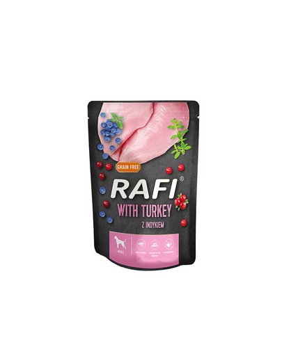 DOLINA NOTECI Rafi hrana umeda caini adulti toate rasele, curcan 300 g DOLINA NOTECI Rafi hrana umeda caini adulti toate rasele, curcan 300 g