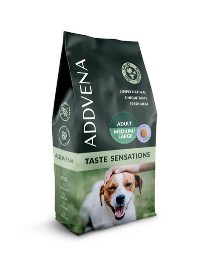 ADDVENA Taste Sensations Adult Medium&Large 10 kg hrana caini rase medii si mari ADDVENA Taste Sensations Adult Medium&Large 10 kg hrana caini rase medii si mari
