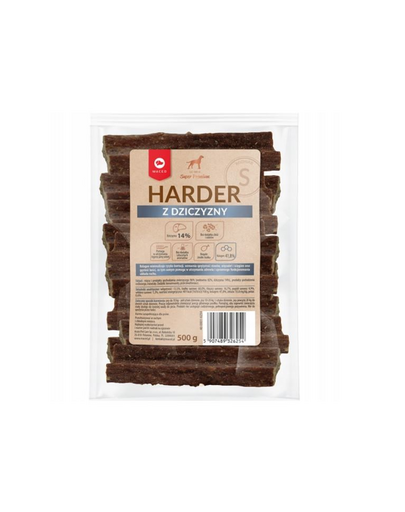 MACED Harder economy pack Batoane de ros pentru caini talie mica, cu vanat 500g MACED Harder economy pack Batoane de ros pentru caini talie mica, cu vanat 500g