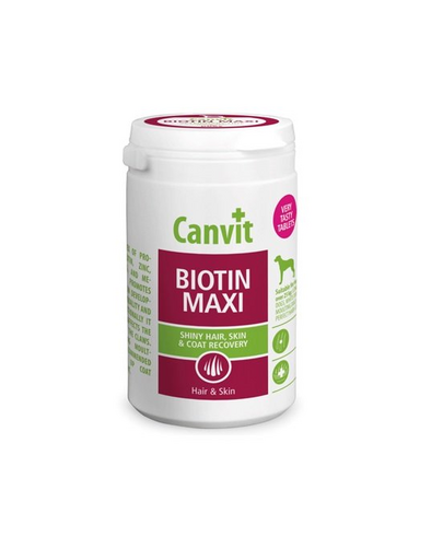 CANVIT Dog Biotin Maxi 230 g Supliment pentru piele si blana pentru caini de talie mare CANVIT Dog Biotin Maxi 230 g Supliment pentru piele si blana pentru caini de talie mare