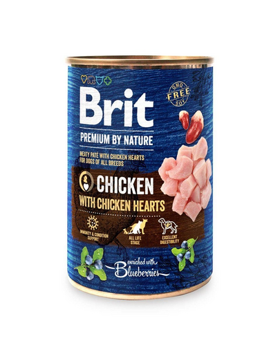 BRIT Premium by Nature Chicken and hearts 400 g Hrana umeda pentru caini, cu pui si inimi BRIT Premium by Nature Chicken and hearts 400 g Hrana umeda pentru caini, cu pui si inimi