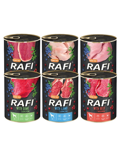 DOLINA NOTECI Rafi Premium Mix conserve pentru caini adulti 24x800g DOLINA NOTECI Rafi Premium Mix conserve pentru caini adulti 24x800g