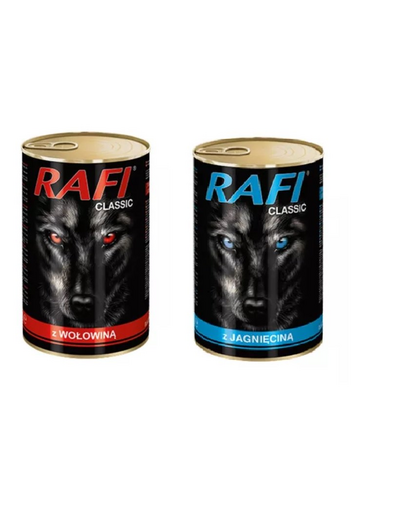 DOLINA NOTECI RAFI CLASSIC hrana umeda caini adulti SET vita cu miel 1240 g x 12 buc. DOLINA NOTECI RAFI CLASSIC hrana umeda caini adulti SET vita cu miel 1240 g x 12 buc.