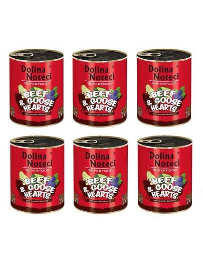 DOLINA NOTECI Premium SuperFood hrana umeda caini adulti, inimi de vita si gasca 800 g x 6 buc. DOLINA NOTECI Premium SuperFood hrana umeda caini adulti, inimi de vita si gasca 800 g x 6 buc.