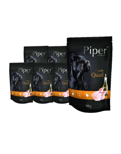 DOLINA NOTECI PIPER Animals Hrana umeda caine, cu prepelita 10x500 g DOLINA NOTECI PIPER Animals Hrana umeda caine, cu prepelita 10x500 g