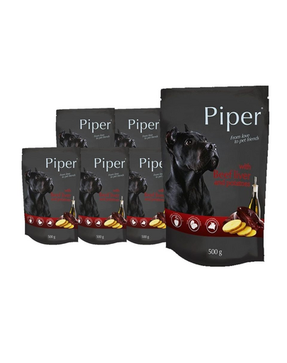DOLINA NOTECI PIPER Plic hrana caini, cu ficat de vita si cartofi 10x500 g DOLINA NOTECI PIPER Plic hrana caini, cu ficat de vita si cartofi 10x500 g