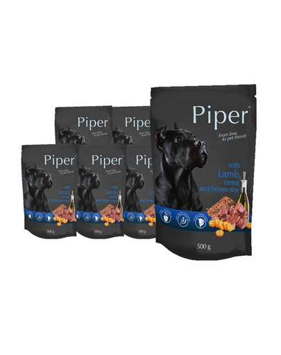 DOLINA NOTECI PIPER set plicuri hrana caini, cu miel, morcov si orez 10x500 g DOLINA NOTECI PIPER set plicuri hrana caini, cu miel, morcov si orez 10x500 g