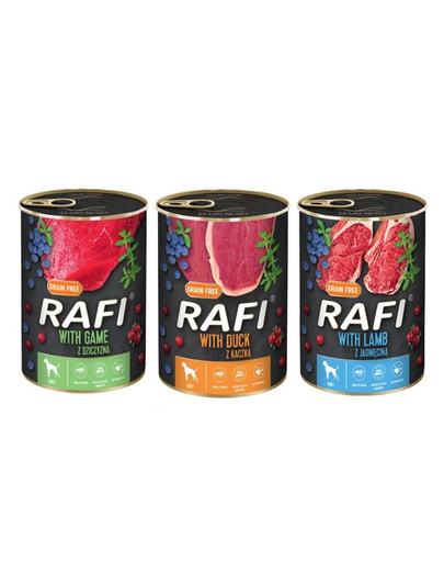 DOLINA NOTECI RAFI Conserve pentru caine adult, mix sortimente 36x400g DOLINA NOTECI RAFI Conserve pentru caine adult, mix sortimente 36x400g