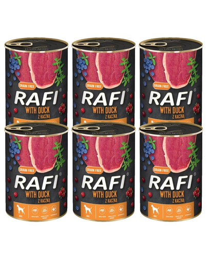 DOLINA NOTECI RAFI Duck conserva hrana umeda caine 6x400 g cu rata DOLINA NOTECI RAFI Duck conserva hrana umeda caine 6x400 g cu rata