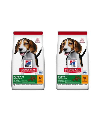HILL'S Science Plan Canine Puppy Medium Chicken hrana caini de rasa medie, cu pui 36 kg (2x18 kg) HILL'S Science Plan Canine Puppy Medium Chicken hrana caini de rasa medie, cu pui 36 kg (2x18 kg)