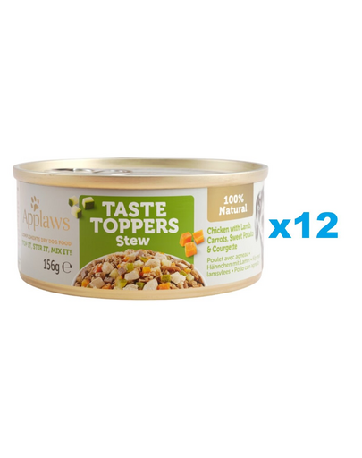 APPLAWS Taste Troppers Conserve Tocanita pentru caini, cu pui, miel si morcovi 12x156 g APPLAWS Taste Troppers Conserve Tocanita pentru caini, cu pui, miel si morcovi 12x156 g