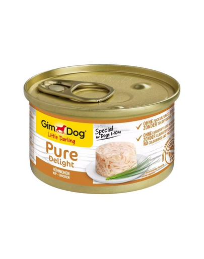 GIMDOG Pure Delight Chicken 85 g hrana cu pui, caini adulti de rasa mica GIMDOG Pure Delight Chicken 85 g hrana cu pui, caini adulti de rasa mica