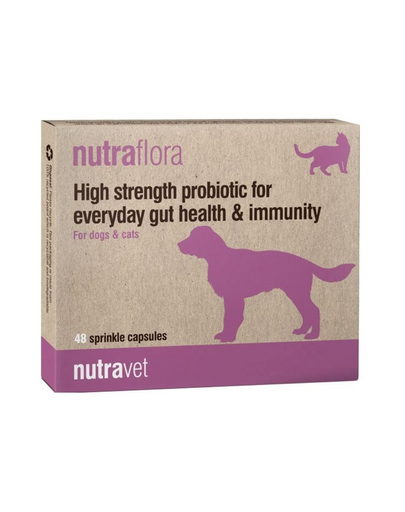 NUTRAVET Nutraflora 48 Capsule probiotice caini si pisici, sustinere intestinala si imunitara NUTRAVET Nutraflora 48 Capsule probiotice caini si pisici, sustinere intestinala si imunitara
