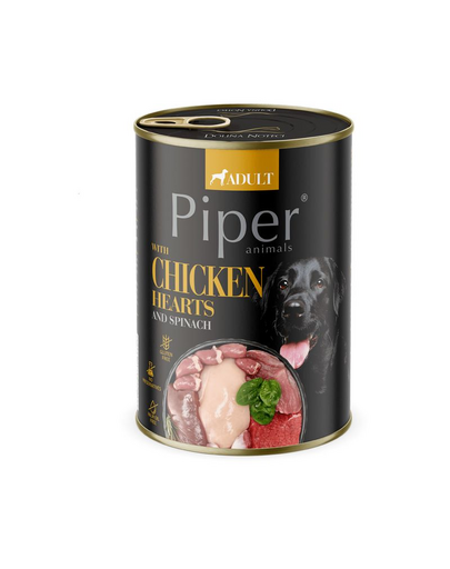 DOLINA NOTECI PIPER Hrana umeda cu inimi de pui si spanac, pentru caini 400 g DOLINA NOTECI PIPER Hrana umeda cu inimi de pui si spanac, pentru caini 400 g