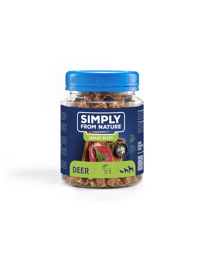 SIMPLY FROM NATURE Smart Bites Recompensa din cerb, pentru caini 130 g SIMPLY FROM NATURE Smart Bites Recompensa din cerb, pentru caini 130 g