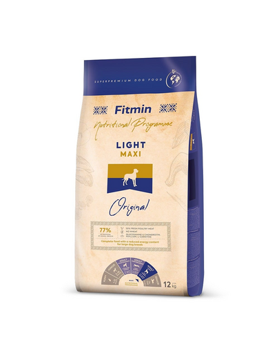 FITMIN dog maxi light Hrana uscata caini talie mare, supraponderali 12 kg FITMIN dog maxi light Hrana uscata caini talie mare, supraponderali 12 kg