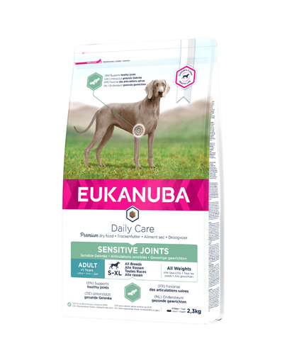 EUKANUBA Daily Care Adult Sensitive Joints hrana uscata caini adulti cu articulatii sensibile 2.3 kg EUKANUBA Daily Care Adult Sensitive Joints hrana uscata caini adulti cu articulatii sensibile 2.3 kg