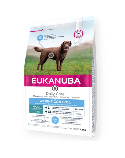 EUKANUBA Daily Care Adult Large Weight Control Chicken 2,3 kg hrana caini talie mare, cu pui EUKANUBA Daily Care Adult Large Weight Control Chicken 2,3 kg hrana caini talie mare, cu pui