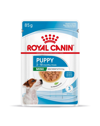 ROYAL CANIN Mini Puppy 48x85 g hrana umeda catei talie mica, in sos ROYAL CANIN Mini Puppy 48x85 g hrana umeda catei talie mica, in sos
