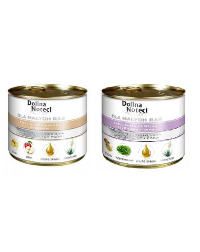 DOLINA NOTECI Premium Set conserve hrana caini talie mica, cu gasca si iepure 185 g DOLINA NOTECI Premium Set conserve hrana caini talie mica, cu gasca si iepure 185 g