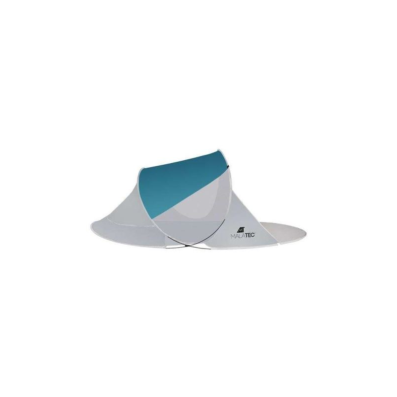 Cort plaja, cu protectie UV, husa, albastru si alb, 220x120x90 cm, Malatec Cort plaja, cu protectie UV, husa, albastru si alb, 220x120x90 cm, Malatec