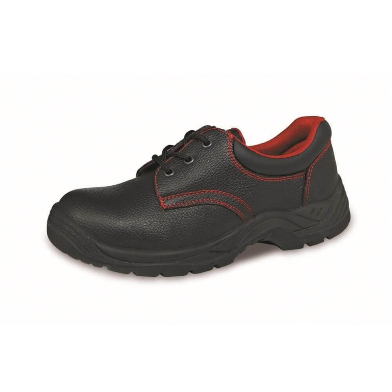 Pantofi de Protectie PROTEK Marimea 38, Bombeu Metalic, Piele Spalt de Bovina, Negru/Rosu Pantofi de Protectie PROTEK Marimea 38, Bombeu Metalic, Piele Spalt de Bovina, Negru/Rosu