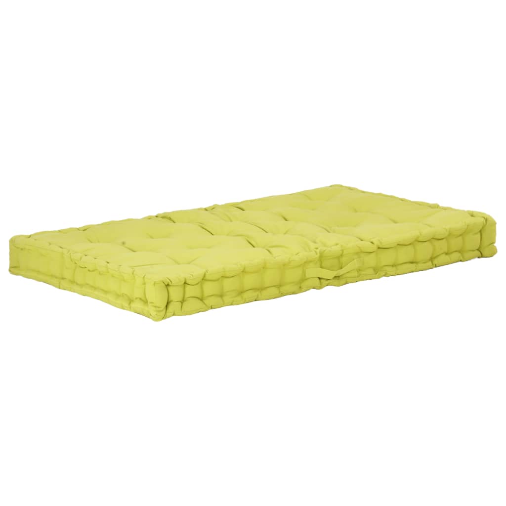 vidaXL Pernă podea canapea din paleți, verde, 120 x 80 x 10 cm bumbac vidaXL Pernă podea canapea din paleți, verde, 120 x 80 x 10 cm bumbac