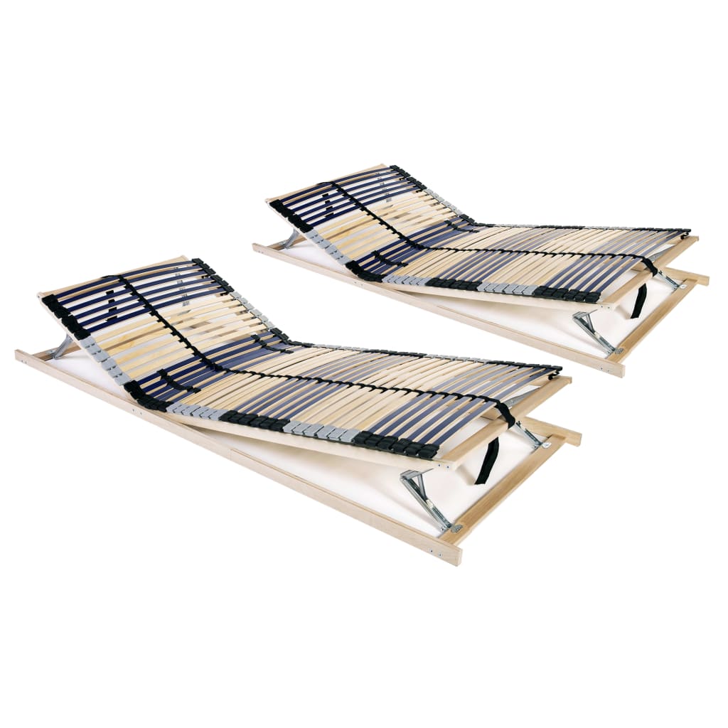 vidaXL Baze de pat cu șipci, 2 buc., 70 x 200 cm, cu 42 șipci, 7 zone vidaXL Baze de pat cu șipci, 2 buc., 70 x 200 cm, cu 42 șipci, 7 zone