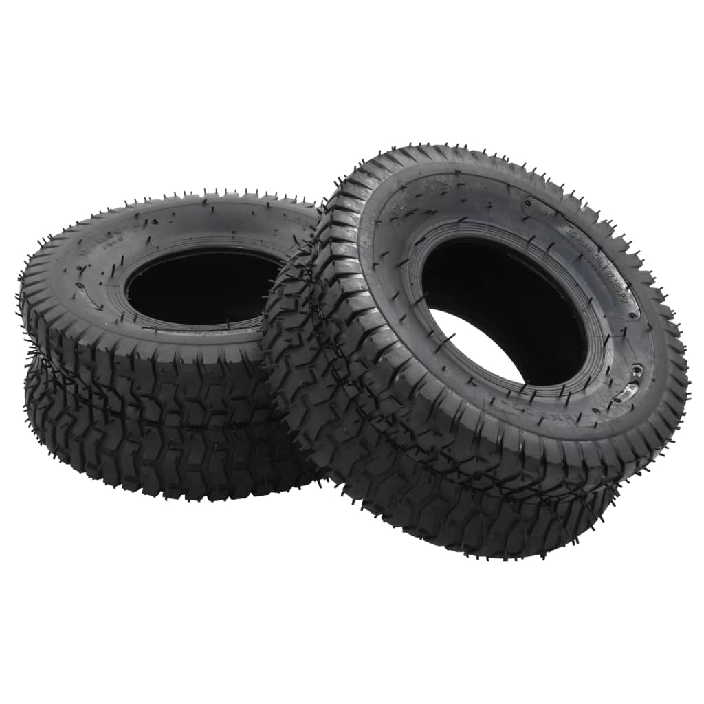 vidaXL Set anvelopă roabă & cameră, 4 buc., 15x6.00-6 4PR, cauciuc vidaXL Set anvelopă roabă & cameră, 4 buc., 15x6.00-6 4PR, cauciuc