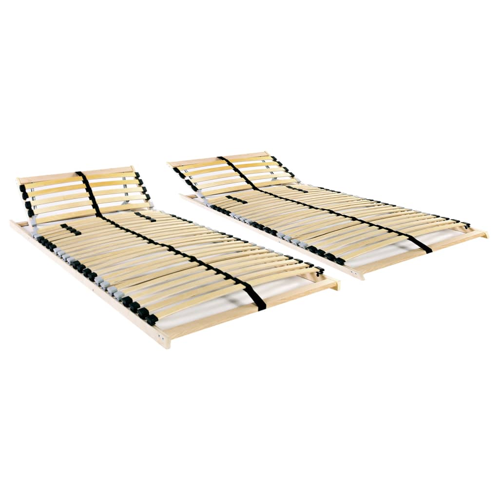 vidaXL Baze de pat cu șipci, 2 buc., 70 x 200 cm, cu 28 șipci, 7 zone vidaXL Baze de pat cu șipci, 2 buc., 70 x 200 cm, cu 28 șipci, 7 zone
