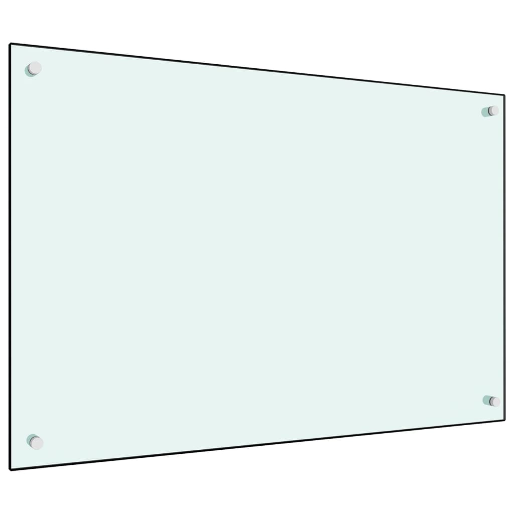 vidaXL Panou antistropi de bucătărie, alb, 90x60 cm, sticlă securizată vidaXL Panou antistropi de bucătărie, alb, 90x60 cm, sticlă securizată