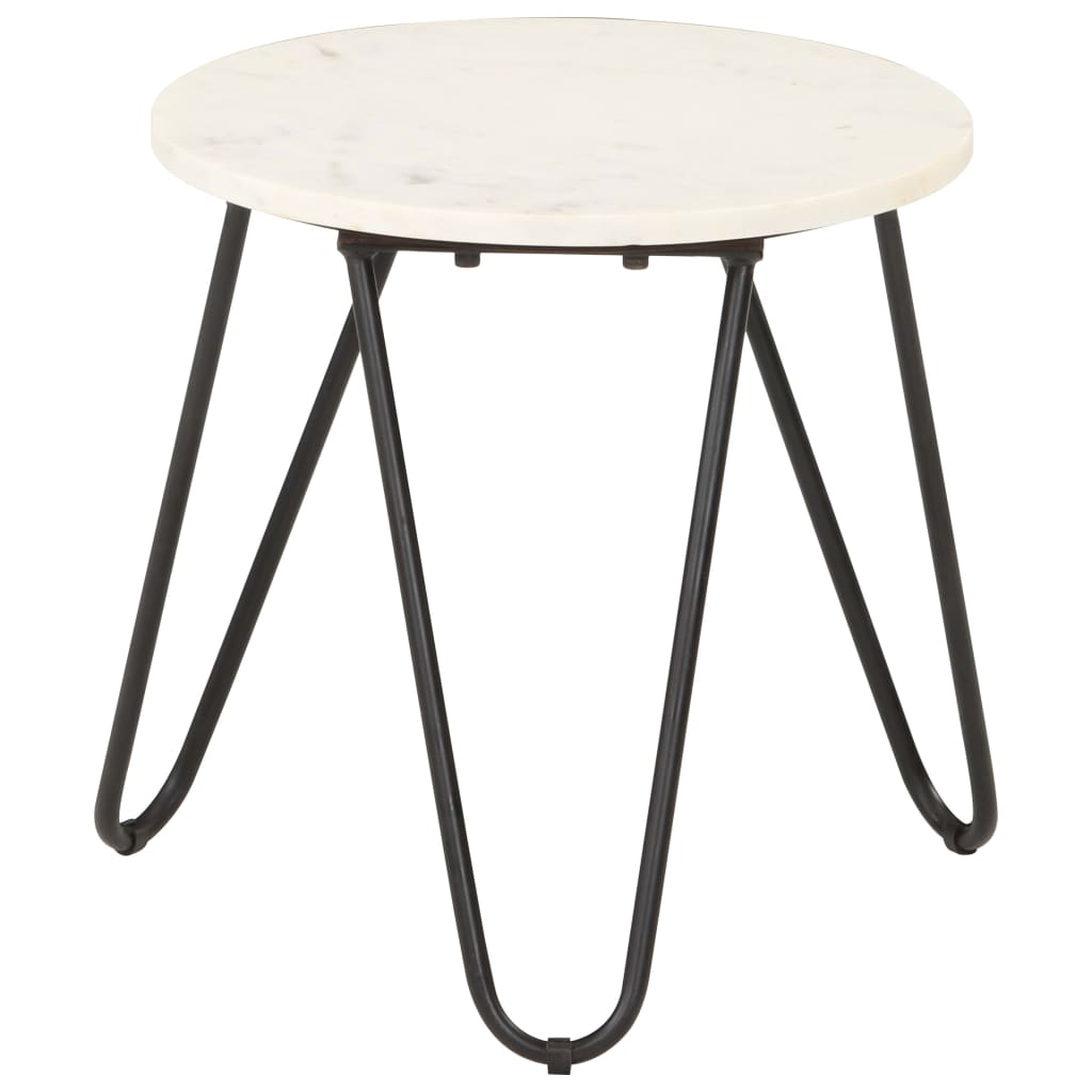 vidaXL Măsuță de cafea alb 40x40x40 cm piatră naturală aspect marmură vidaXL Măsuță de cafea alb 40x40x40 cm piatră naturală aspect marmură