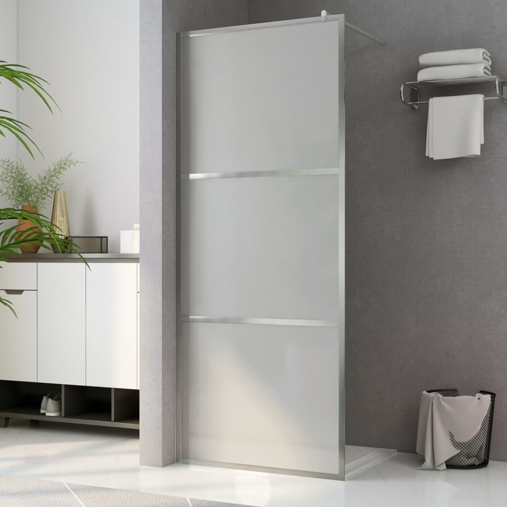vidaXL Paravan de duș walk-in, 140 x 195 cm, sticlă ESG mată integral vidaXL Paravan de duș walk-in, 140 x 195 cm, sticlă ESG mată integral