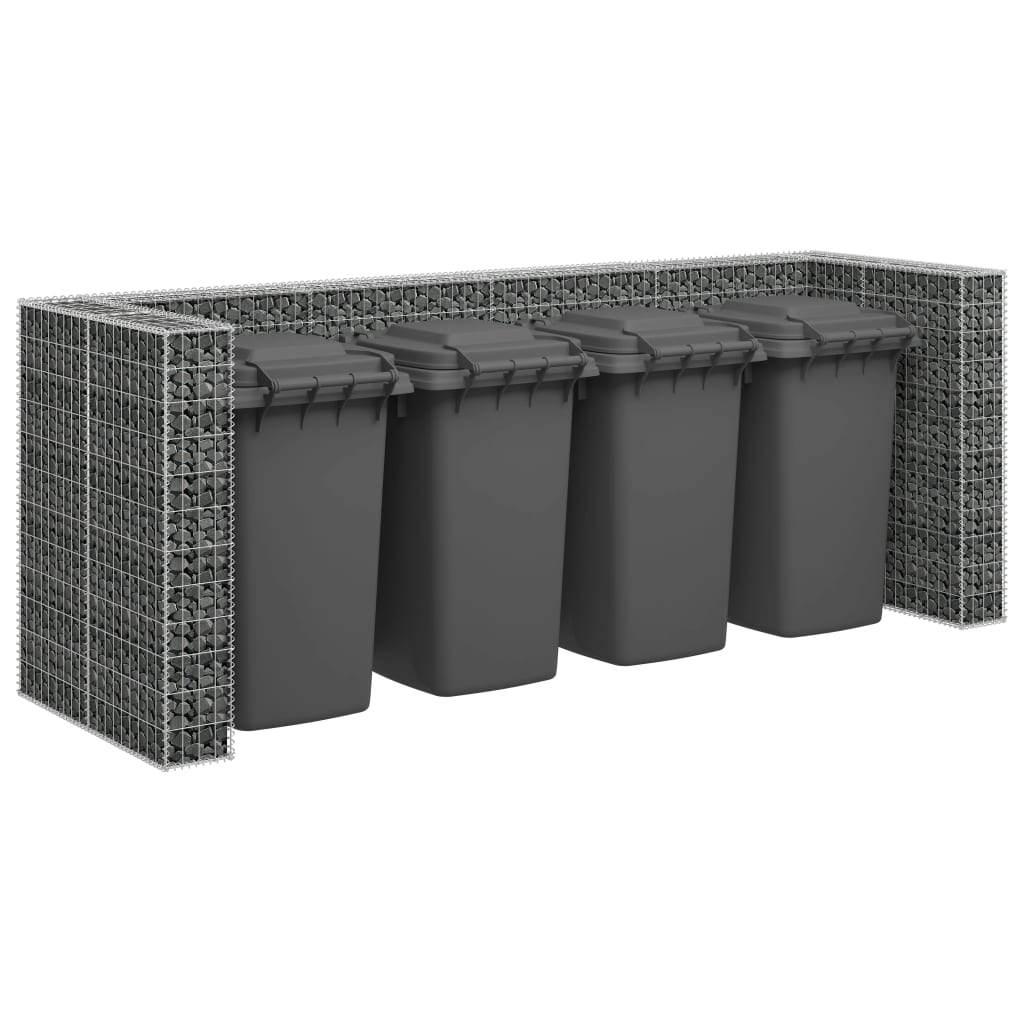 vidaXL Perete gabion pentru pubele, 320x100x120 cm, oțel galvanizat vidaXL Perete gabion pentru pubele, 320x100x120 cm, oțel galvanizat