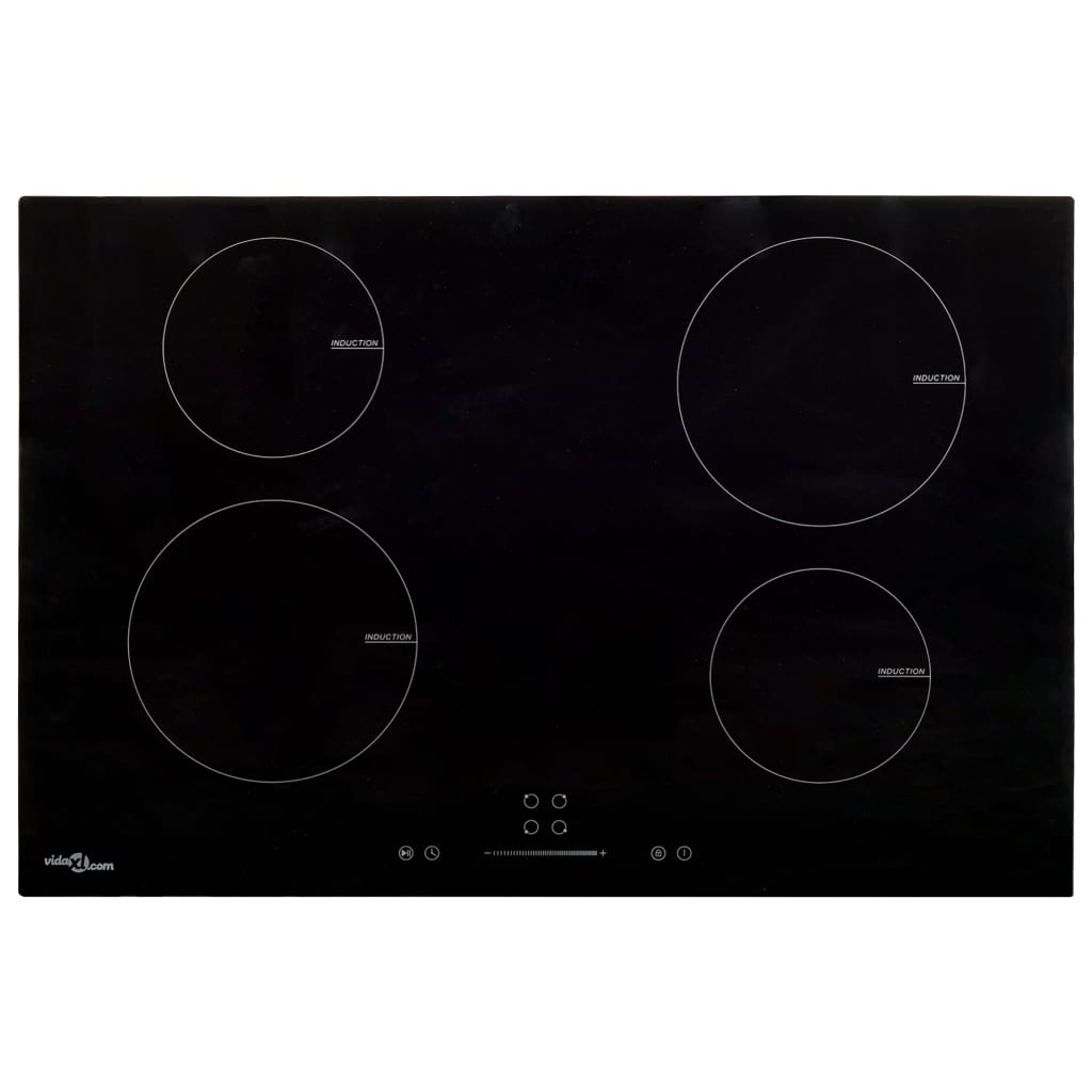 vidaXL Plită inducție 4 arzătoare control tactil, sticlă 77 cm 7000 W vidaXL Plită inducție 4 arzătoare control tactil, sticlă 77 cm 7000 W
