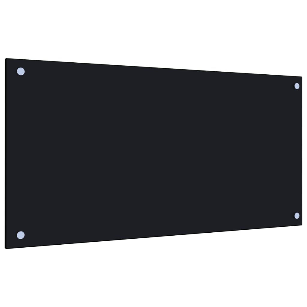 vidaXL Panou antistropi de bucătărie, negru 80x40 cm sticlă securizată vidaXL Panou antistropi de bucătărie, negru 80x40 cm sticlă securizată