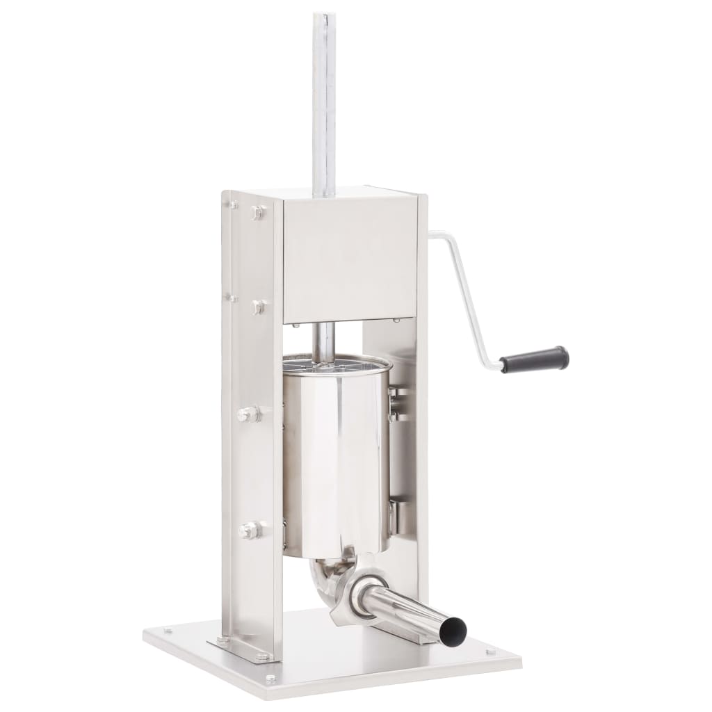 vidaXL Aparat de umplut cârnați manual, argintiu, 3 L, oțel inoxidabil vidaXL Aparat de umplut cârnați manual, argintiu, 3 L, oțel inoxidabil
