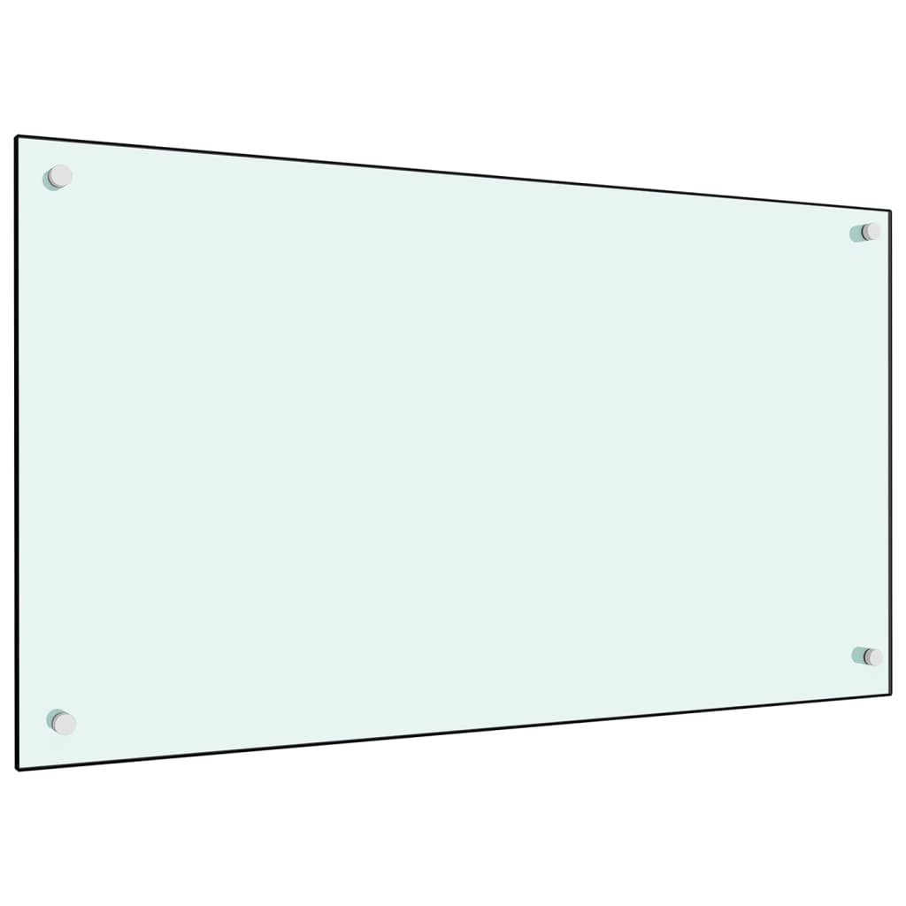 vidaXL Panou antistropi de bucătărie, alb, 90x50 cm, sticlă securizată vidaXL Panou antistropi de bucătărie, alb, 90x50 cm, sticlă securizată