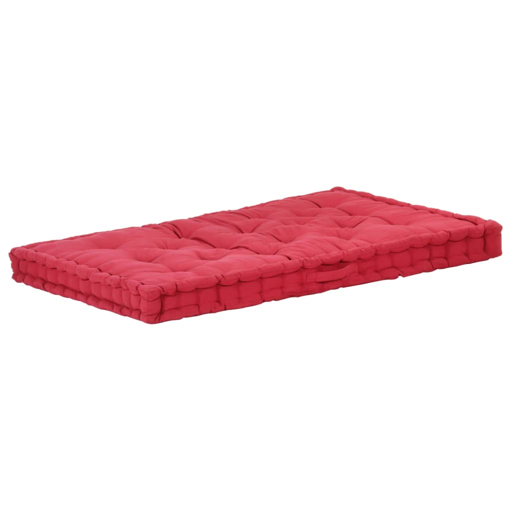 vidaXL Pernă podea canapea din paleți, vișiniu, 120x80x10 cm, bumbac vidaXL Pernă podea canapea din paleți, vișiniu, 120x80x10 cm, bumbac