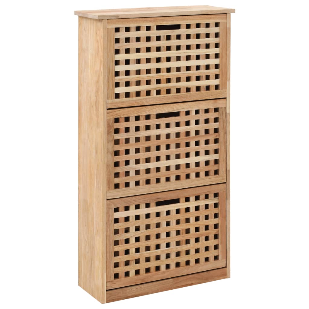 vidaXL Dulap depozitare pantofi, 55 x 20 x 104 cm, lemn masiv de nuc vidaXL Dulap depozitare pantofi, 55 x 20 x 104 cm, lemn masiv de nuc