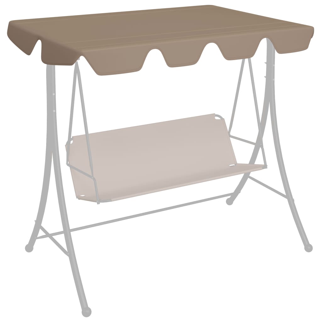 vidaXL Copertină de rezervă leagăn grădină gri taupe 188/168x145/110cm vidaXL Copertină de rezervă leagăn grădină gri taupe 188/168x145/110cm