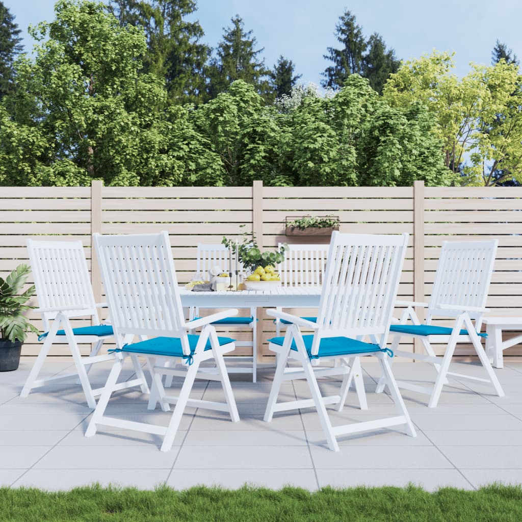 vidaXL Perne scaune grădină 6 buc. albastru 50x50x3 cm țesătură Oxford vidaXL Perne scaune grădină 6 buc. albastru 50x50x3 cm țesătură Oxford