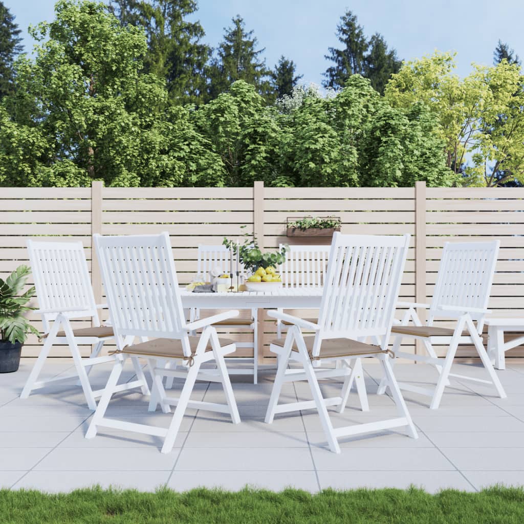 vidaXL Perne scaune grădină 6 buc. gri taupe 50x50x3cm țesătură Oxford vidaXL Perne scaune grădină 6 buc. gri taupe 50x50x3cm țesătură Oxford