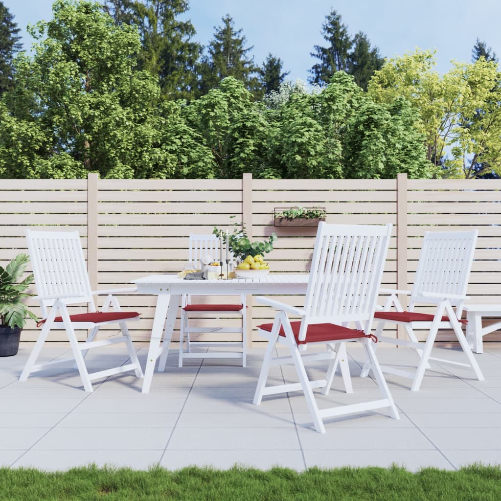 vidaXL Perne scaune grădină 4 buc. roșu vin 50x50x3 cm țesătură Oxford vidaXL Perne scaune grădină 4 buc. roșu vin 50x50x3 cm țesătură Oxford
