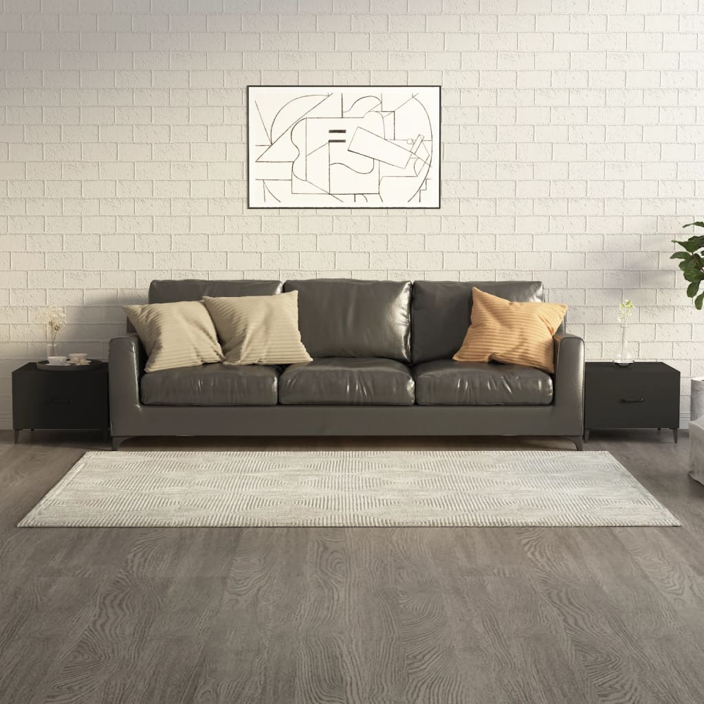 vidaXL Măsuțe de cafea cu picioare metalice, 2 buc., negru 50x50x40 cm vidaXL Măsuțe de cafea cu picioare metalice, 2 buc., negru 50x50x40 cm