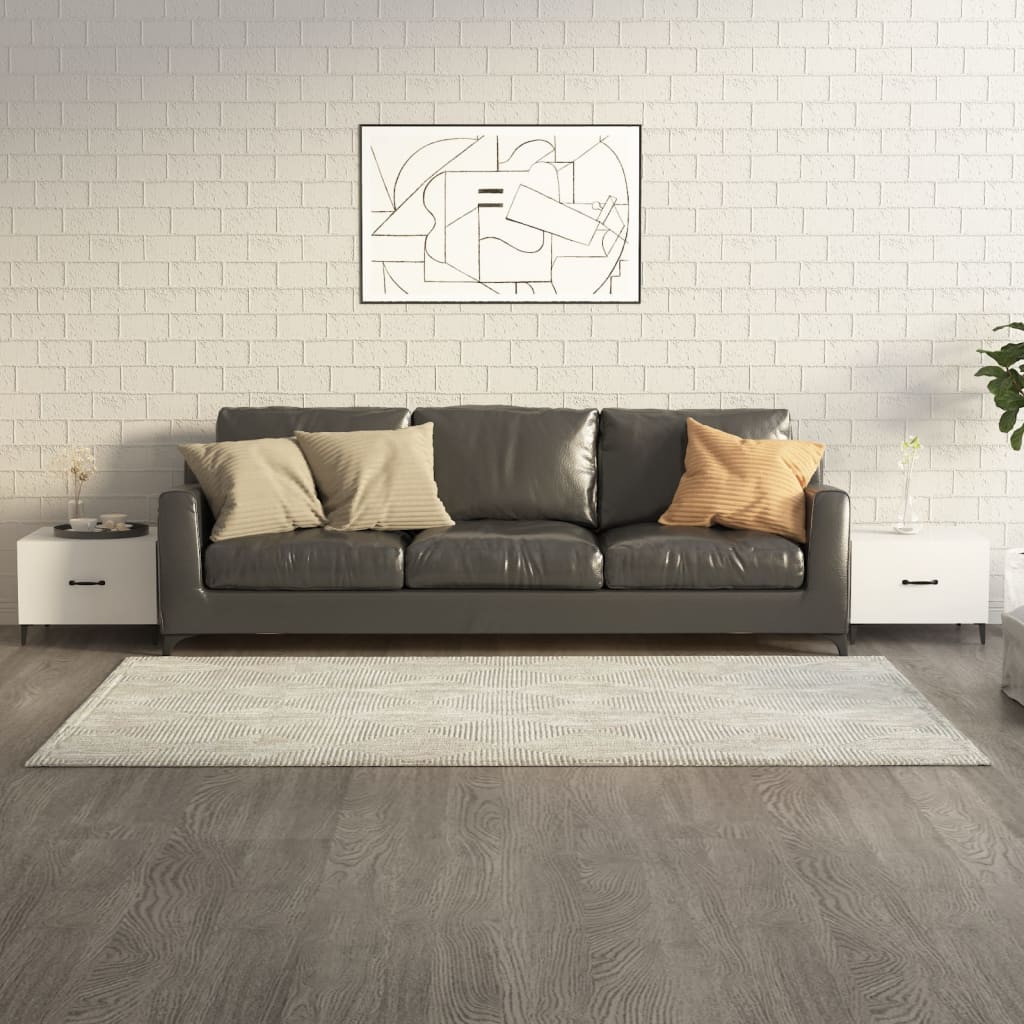 vidaXL Măsuțe cafea picioare metalice 2 buc alb extralucios 50x50x40cm vidaXL Măsuțe cafea picioare metalice 2 buc alb extralucios 50x50x40cm