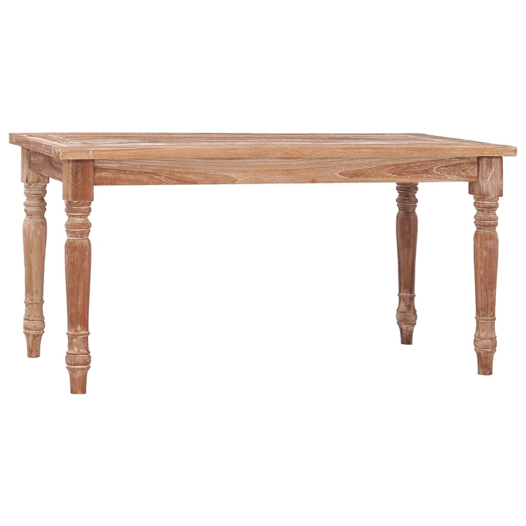 vidaXL Măsuță de cafea Batavia, alb var, 90x50x45 cm, lemn masiv tec vidaXL Măsuță de cafea Batavia, alb var, 90x50x45 cm, lemn masiv tec