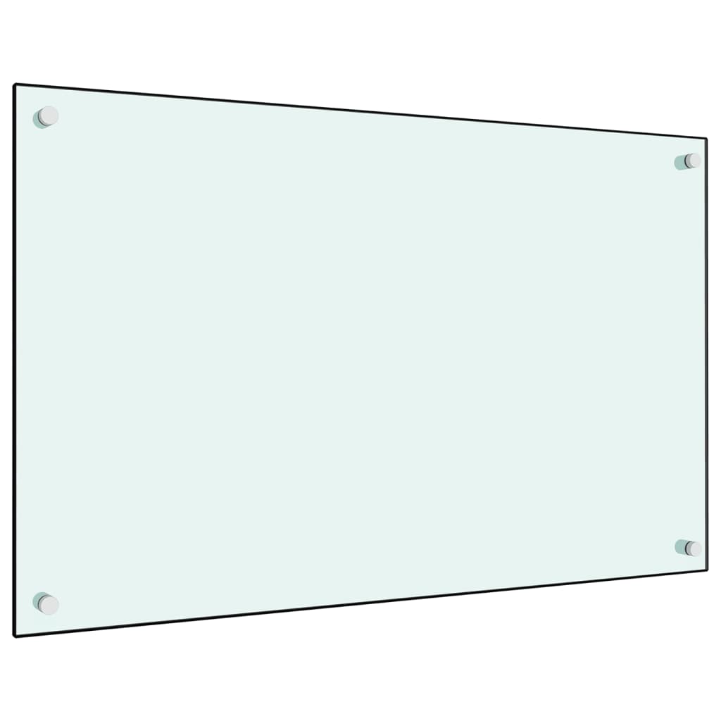 vidaXL Panou antistropi de bucătărie, alb, 80x50 cm, sticlă securizată vidaXL Panou antistropi de bucătărie, alb, 80x50 cm, sticlă securizată