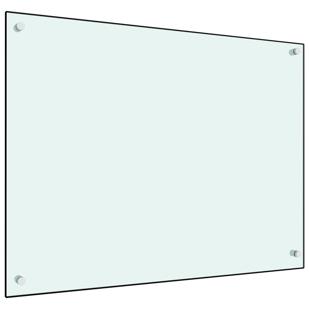 vidaXL Panou antistropi de bucătărie, alb, 80x60 cm, sticlă securizată vidaXL Panou antistropi de bucătărie, alb, 80x60 cm, sticlă securizată